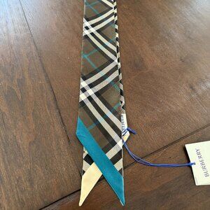 Women's Burberry Skinny Check Silk Scarf